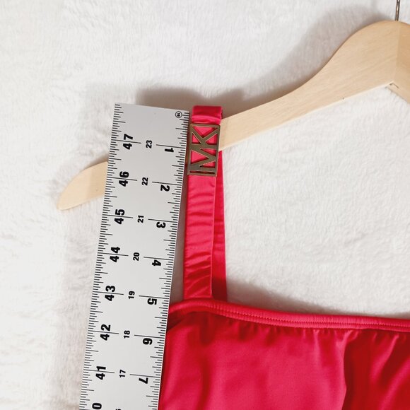 Michael Kors One Piece Swimsuit, Size 10, Coral with Gold MK Accent on Strap - Picture 7 of 14